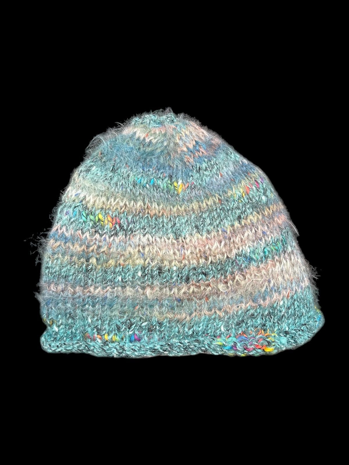Japanese Brand × Kapital × Vintage Crochet Knitted Hairy Japanese Style big Beanie Hats☠️☠️🎌 Size ONE SIZE - 3 Thumbnail