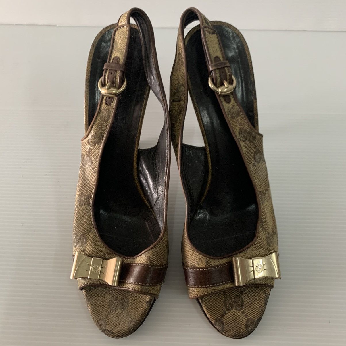 Gucci Gucci Monogram Heels Size US 6.5 / IT 36.5 - 1 Thumbnail