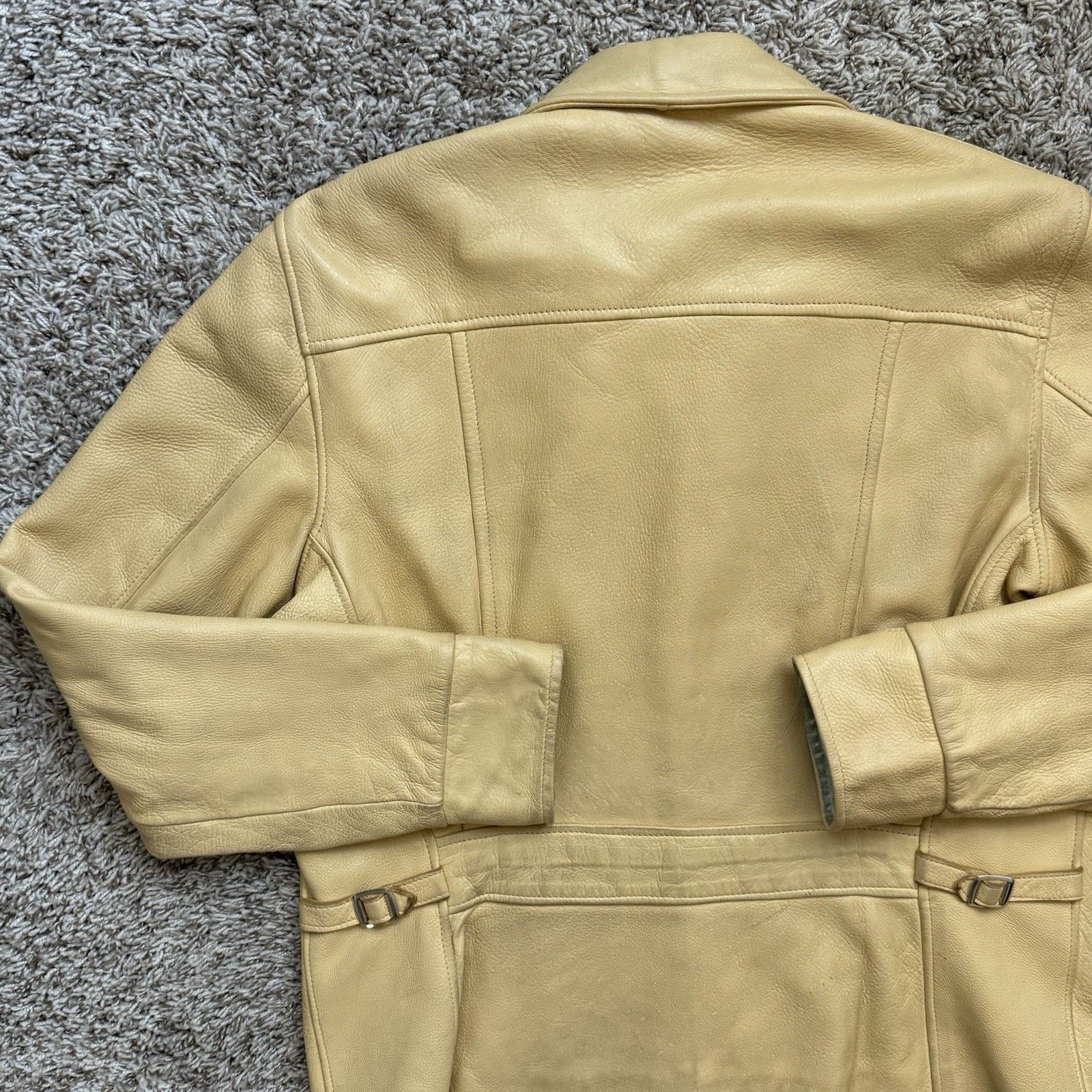 Vintage RARE Vintage Deerskin Leather Jacket Light Yellow Full Zip Size US M / EU 48-50 / 2 - 5 Thumbnail