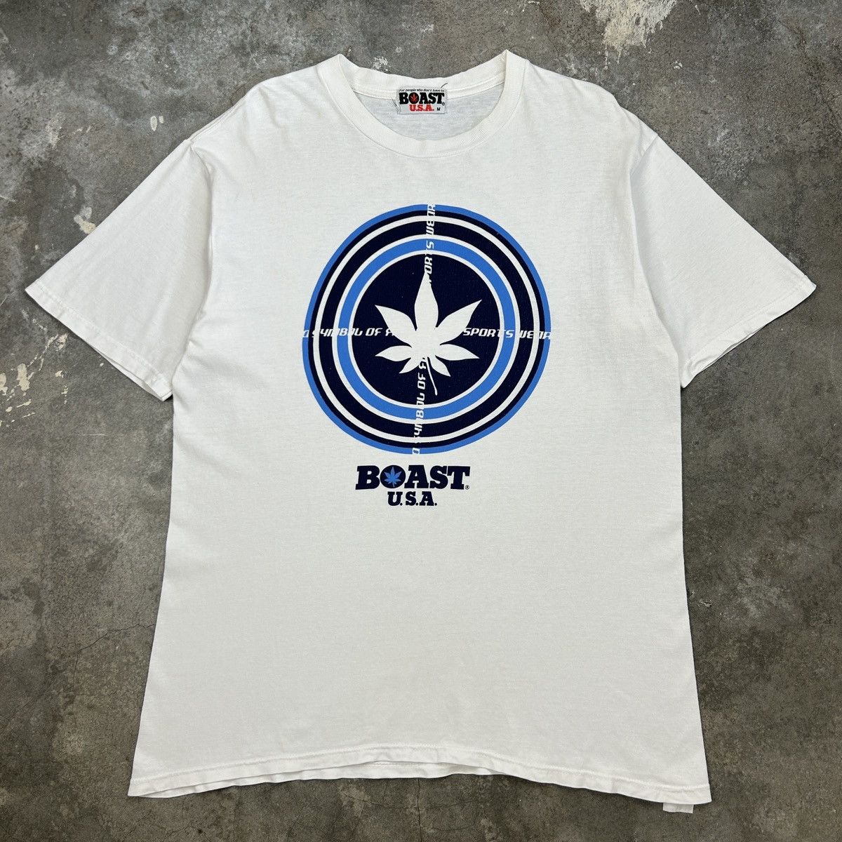 Vintage 1990s BOAST USA Weed T-Shirt Size US L / EU 52-54 / 3 - 1 Thumbnail