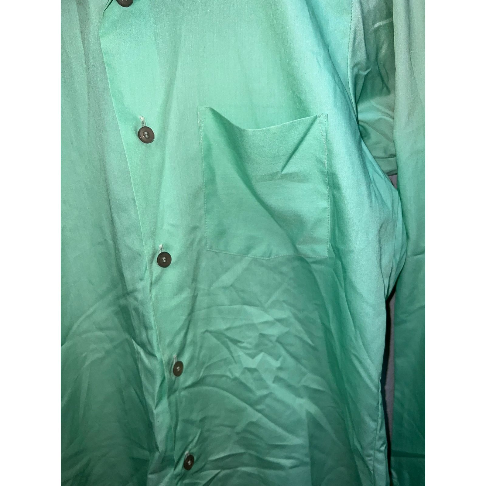 Vintage Vintage Brent Sanforized Button Up Shirt Dacron Green S Size US S / EU 44-46 / 1 - 4 Thumbnail