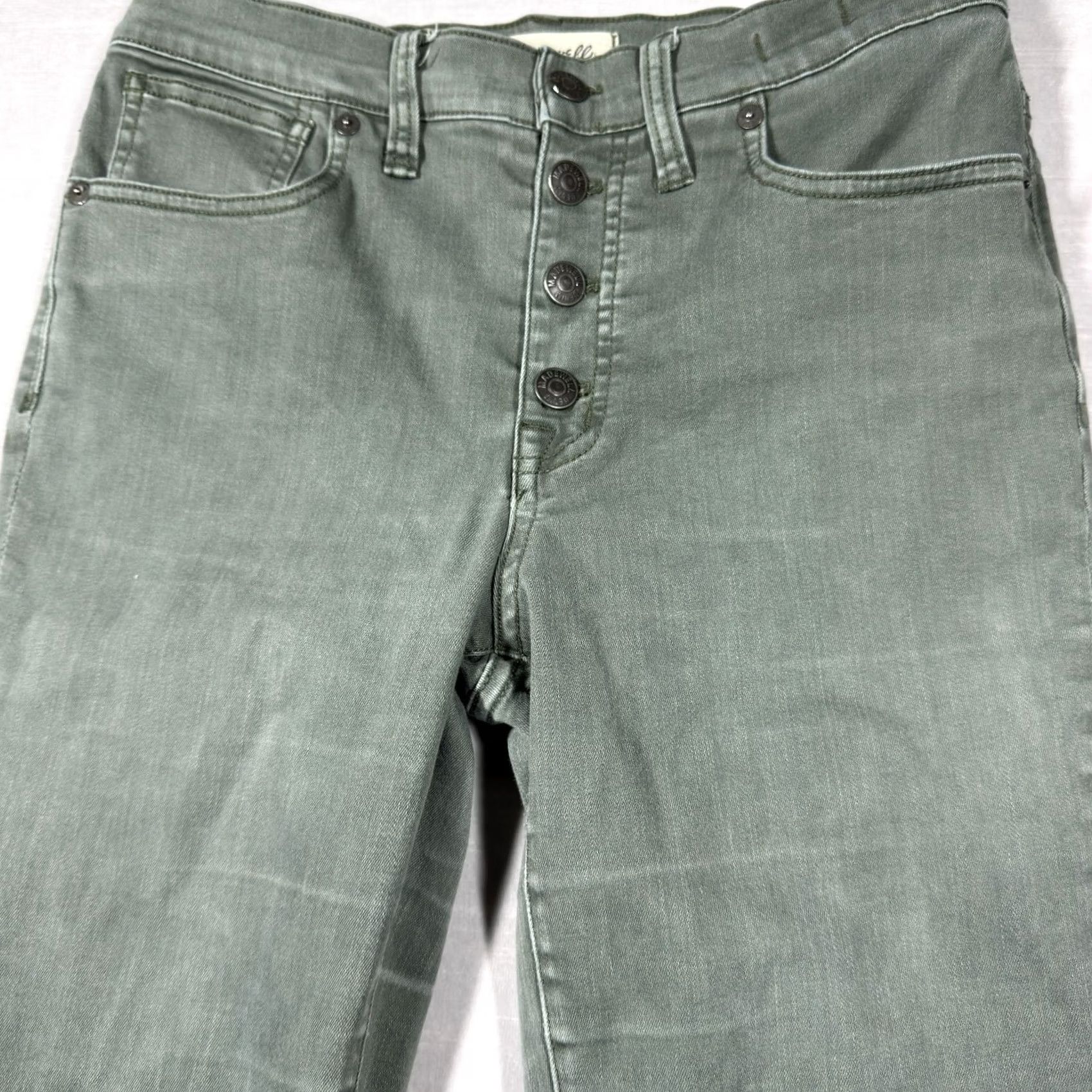 Madewell Madewell Jeans Womens 28 Green Skinny High Rise Classic Casual Boho Button Fly Size 28" / US 6 / IT 42 - 3 Thumbnail