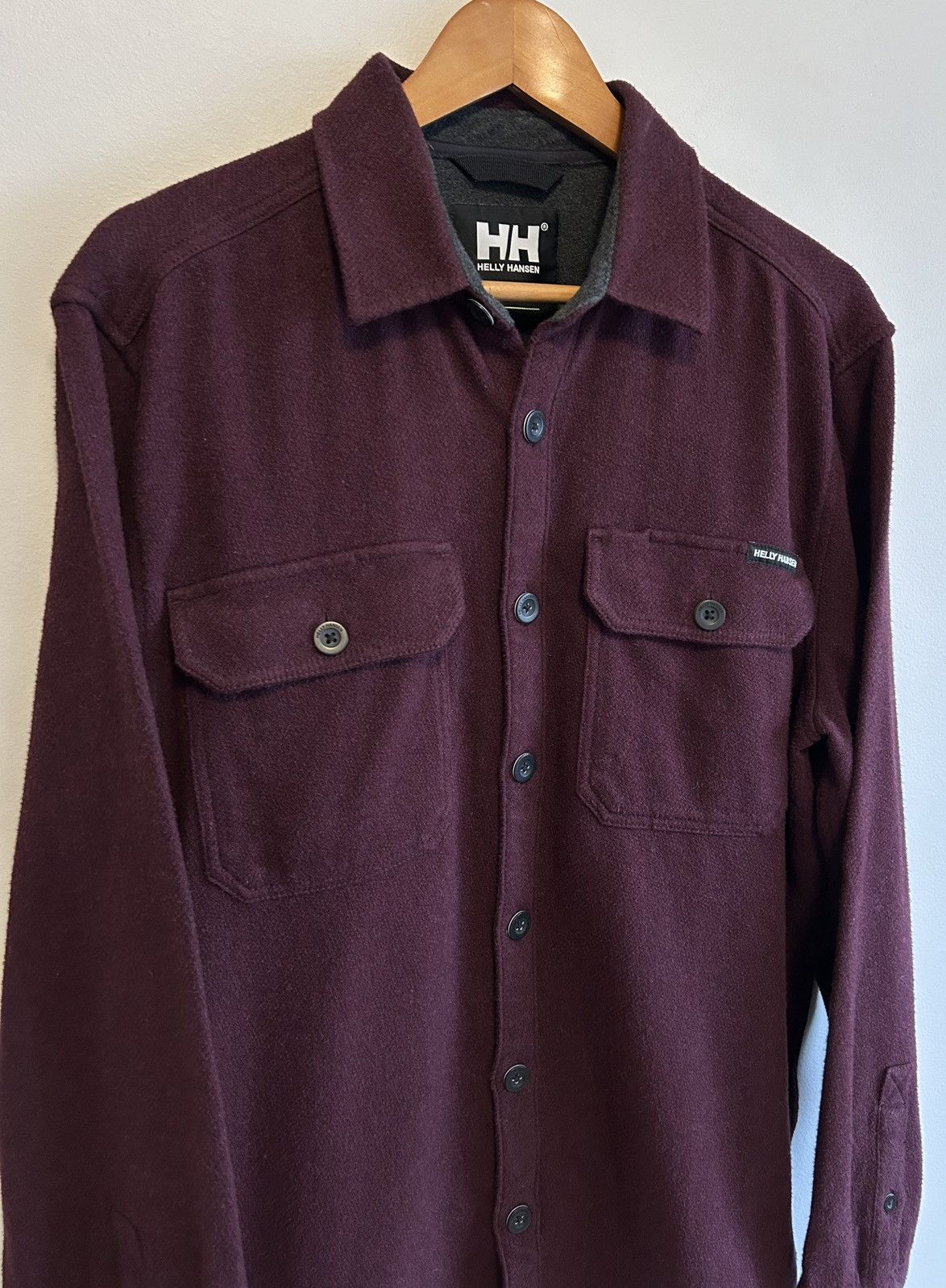 Helly Hansen Helly Hansen Burgundy Button Up Flannel Long Sleeve Shirt Size US L / EU 52-54 / 3 - 4 Thumbnail