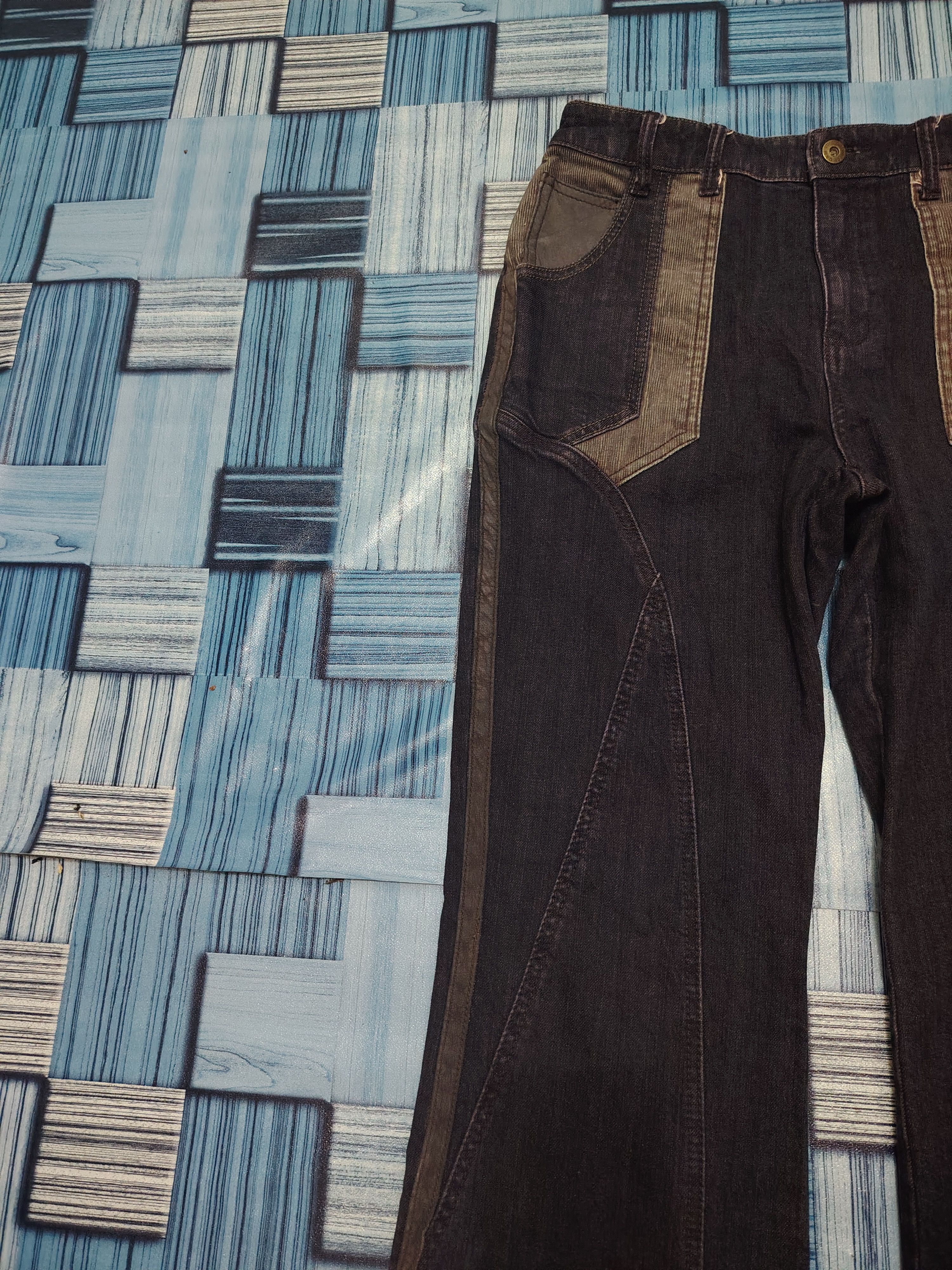 If Six Was Nine Rare Comme ca Comme ci side leather line flared pants Size US 28 / EU 44 - 9 Thumbnail