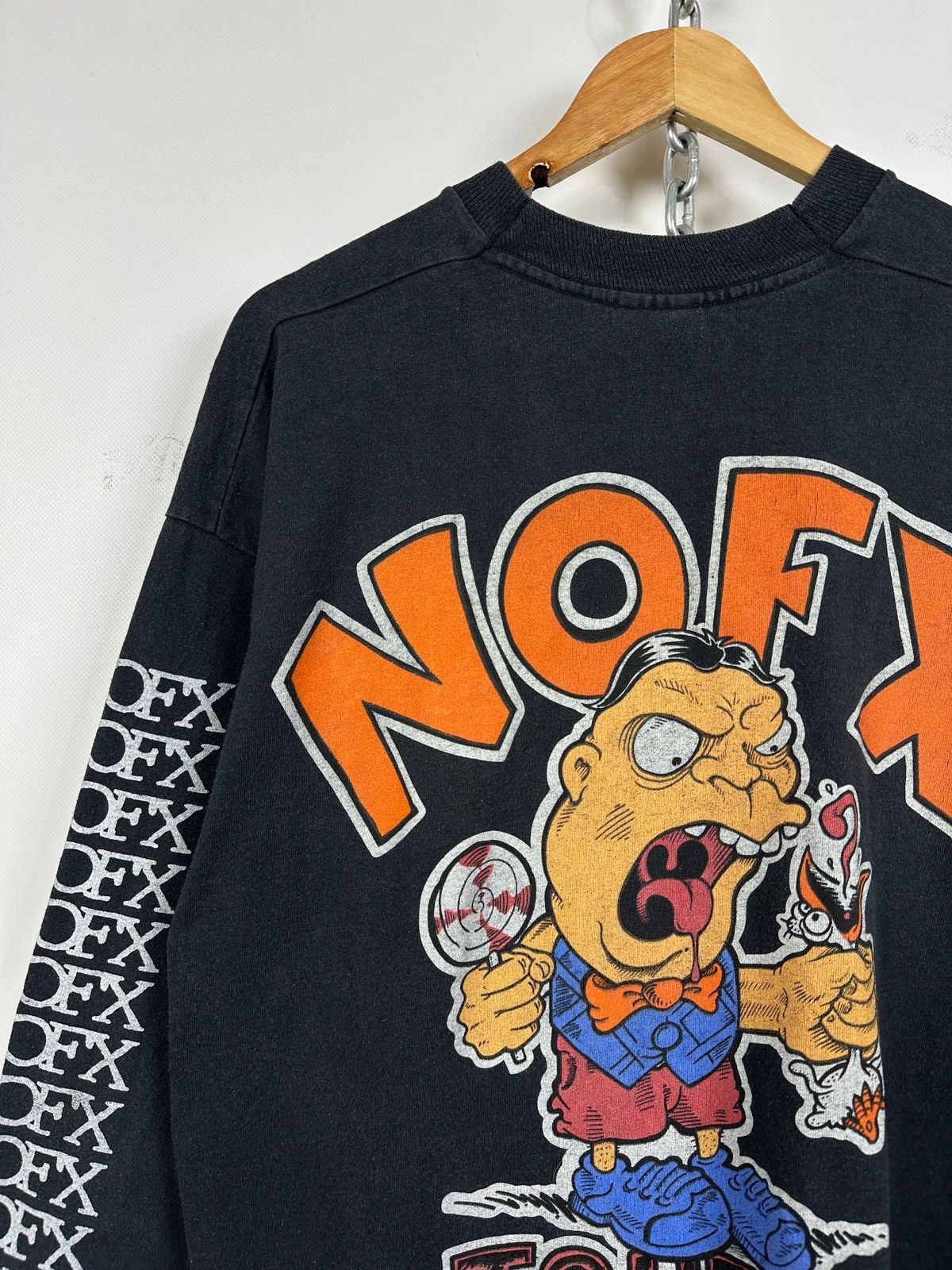 Band Tees 1995 Vintage NOFX Tour Punk Rock Long Sleeve T-Shirt Size US XL / EU 56 / 4 - 4 Thumbnail