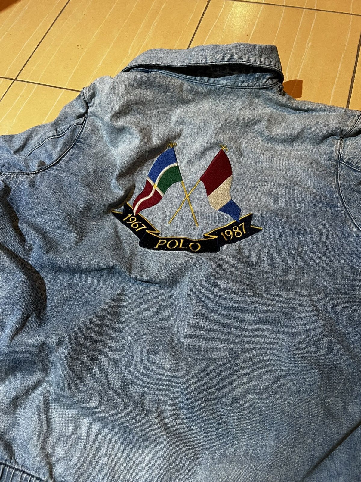 Polo Ralph Lauren Classic Polo Ralph Lauren Cross Flags Denim Jacket. Size US M / EU 48-50 / 2 - 4 Thumbnail