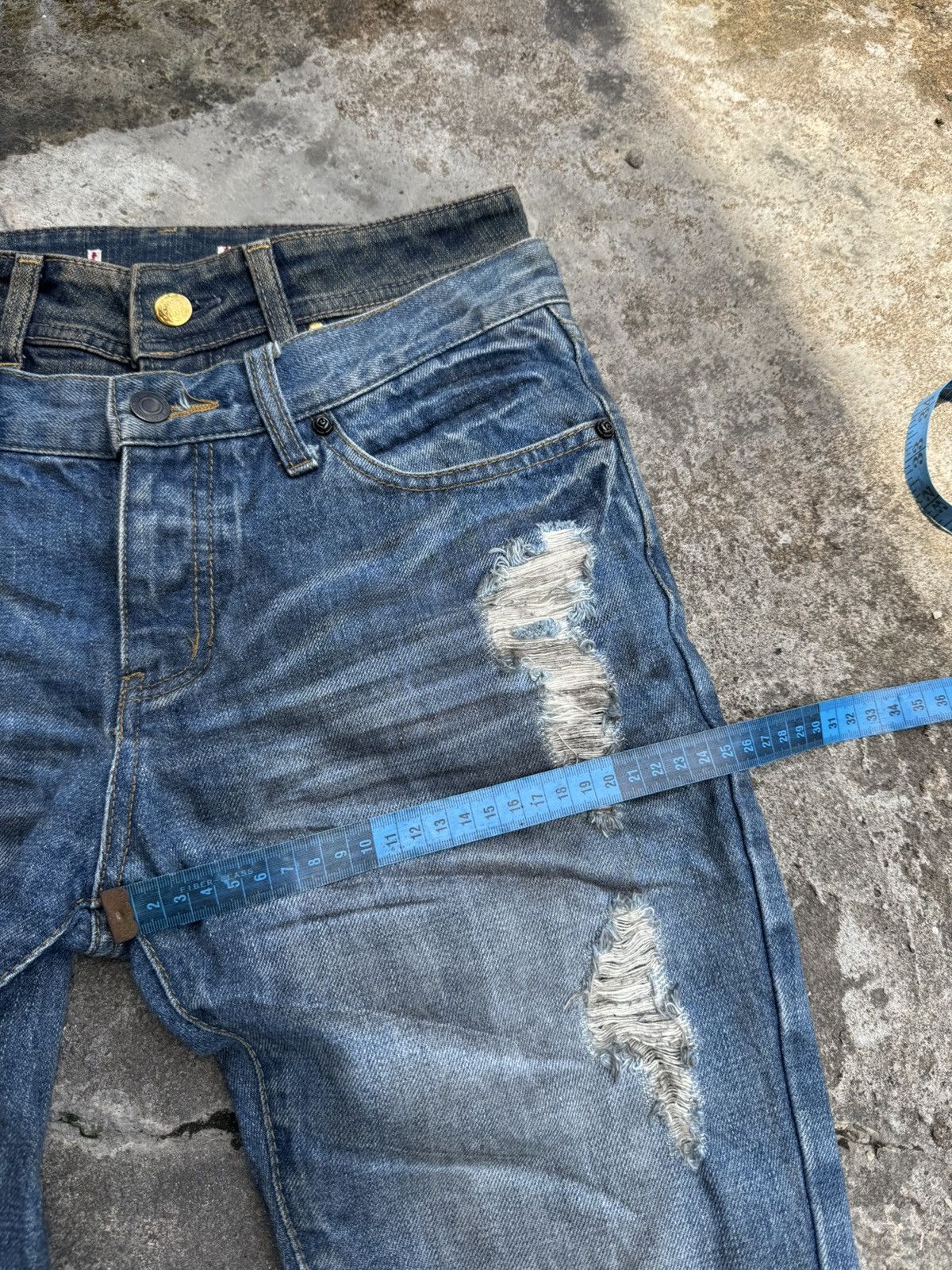 Le Grande Bleu (L.G.B.) Flared Fuga Double Layers 1of1 Denim Pants Goa ifsix Styled Size US 29 - 8 Thumbnail