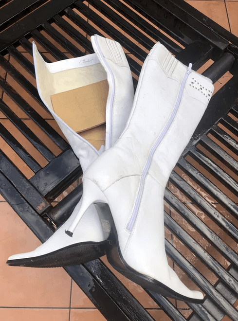 Other White studded boots US sz 8.5 Size US 8.5 / IT 38.5 - 2 Thumbnail