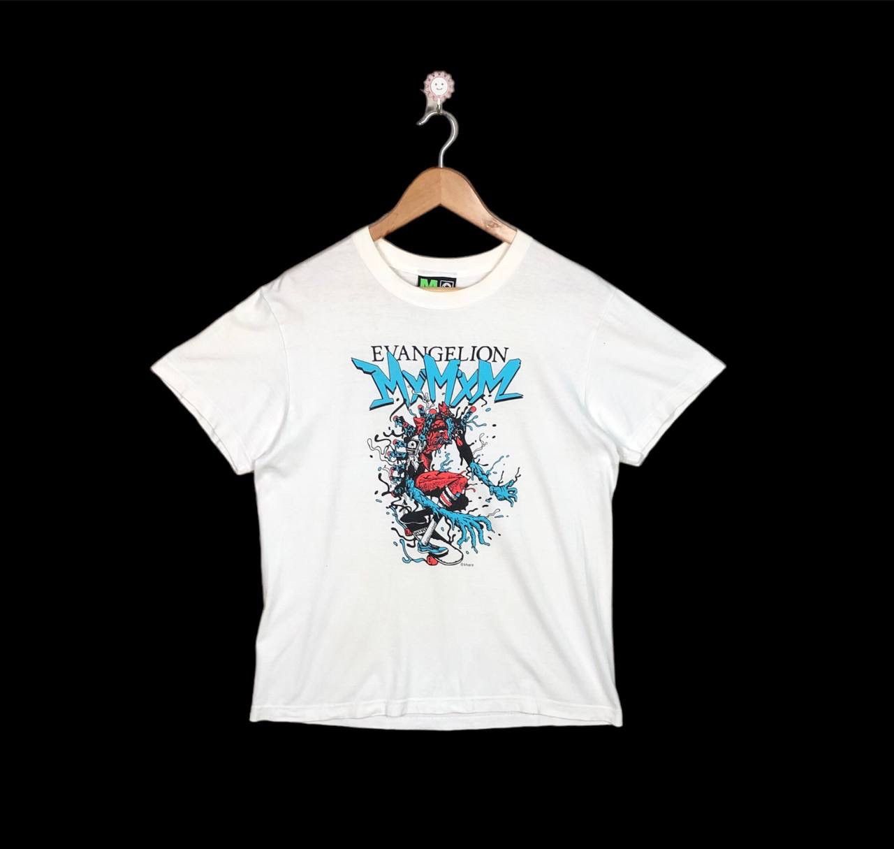 image of Anima x Skategang Magical Mosh Misfits Mxmxm X Evangelion Skateboard Tee Shirt in White (Size Mediu