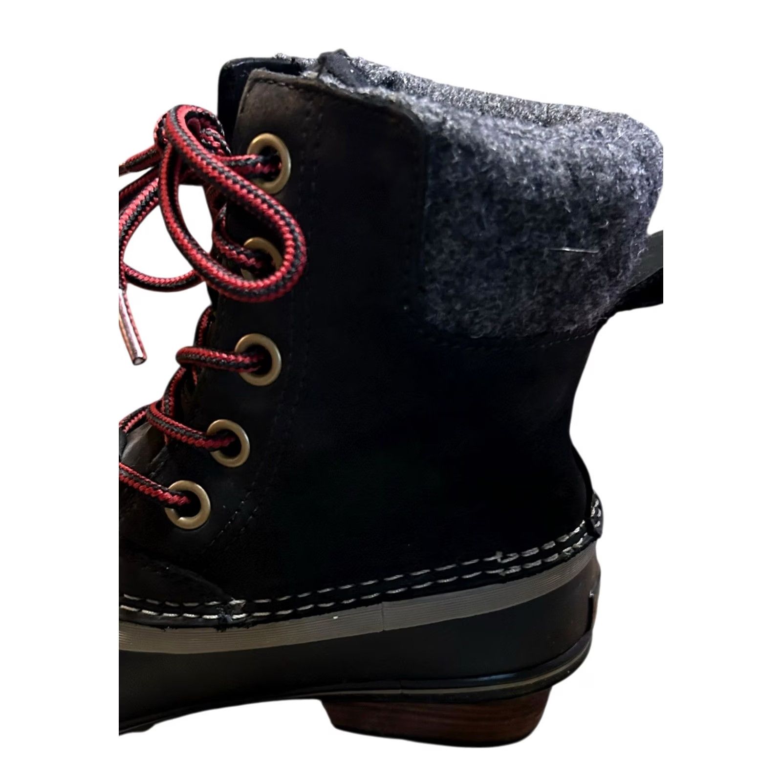 SOREL SOREL Slimpack II Winter Boots Black Leather/Rubber/Wool Waterproof Women Sz 6.5 Size US 7 / IT 37 - 5 Thumbnail