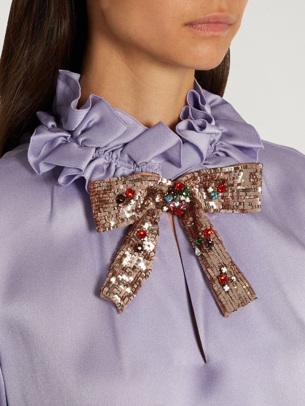 Gucci Gucci Sequin-embellished bow tie Size ONE SIZE - 1 Thumbnail