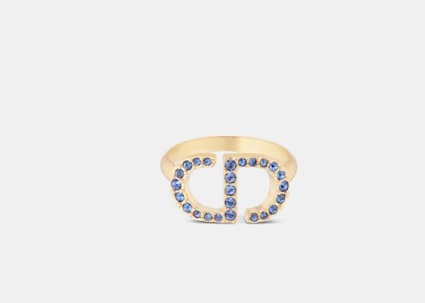Dior o1w1db11224 Size: OS / Petit CD Ring in Gold & Blue Size ONE SIZE - 3 Thumbnail