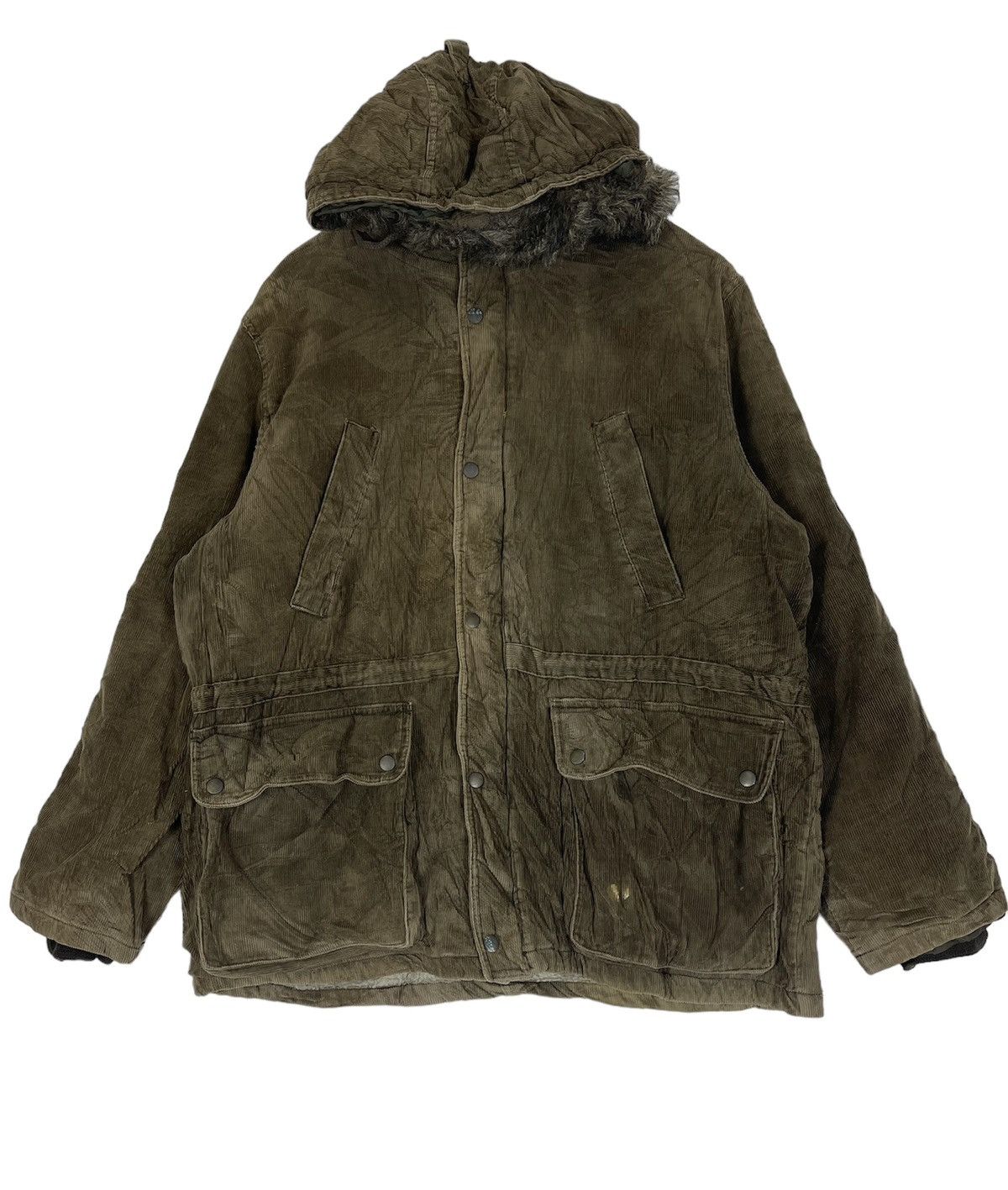 Giordano × Vintage GIORDANO EST 1981 CUDUROY PARKA JACKET Size US XL / EU 56 / 4 - 2 Thumbnail