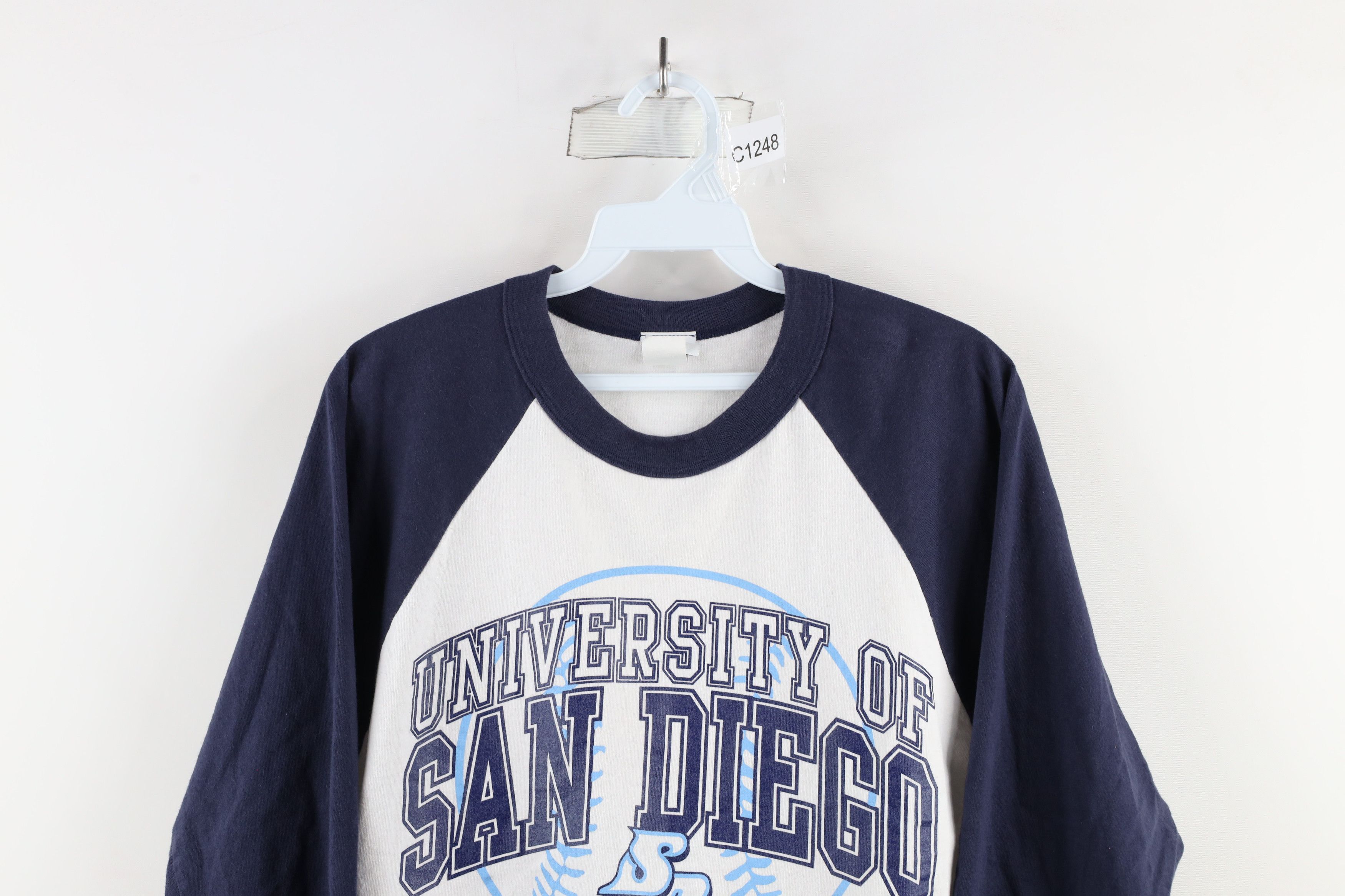 Vintage Vintage 90s University Baseball 3/4 Sleeve Raglan T-Shirt Size US M / EU 48-50 / 2 - 2 Thumbnail