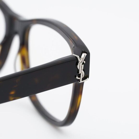 Saint Laurent Paris Saint Laurent SLM132 005 Square Eyeglasses Dark Havana 55mm Size ONE SIZE - 6 Thumbnail