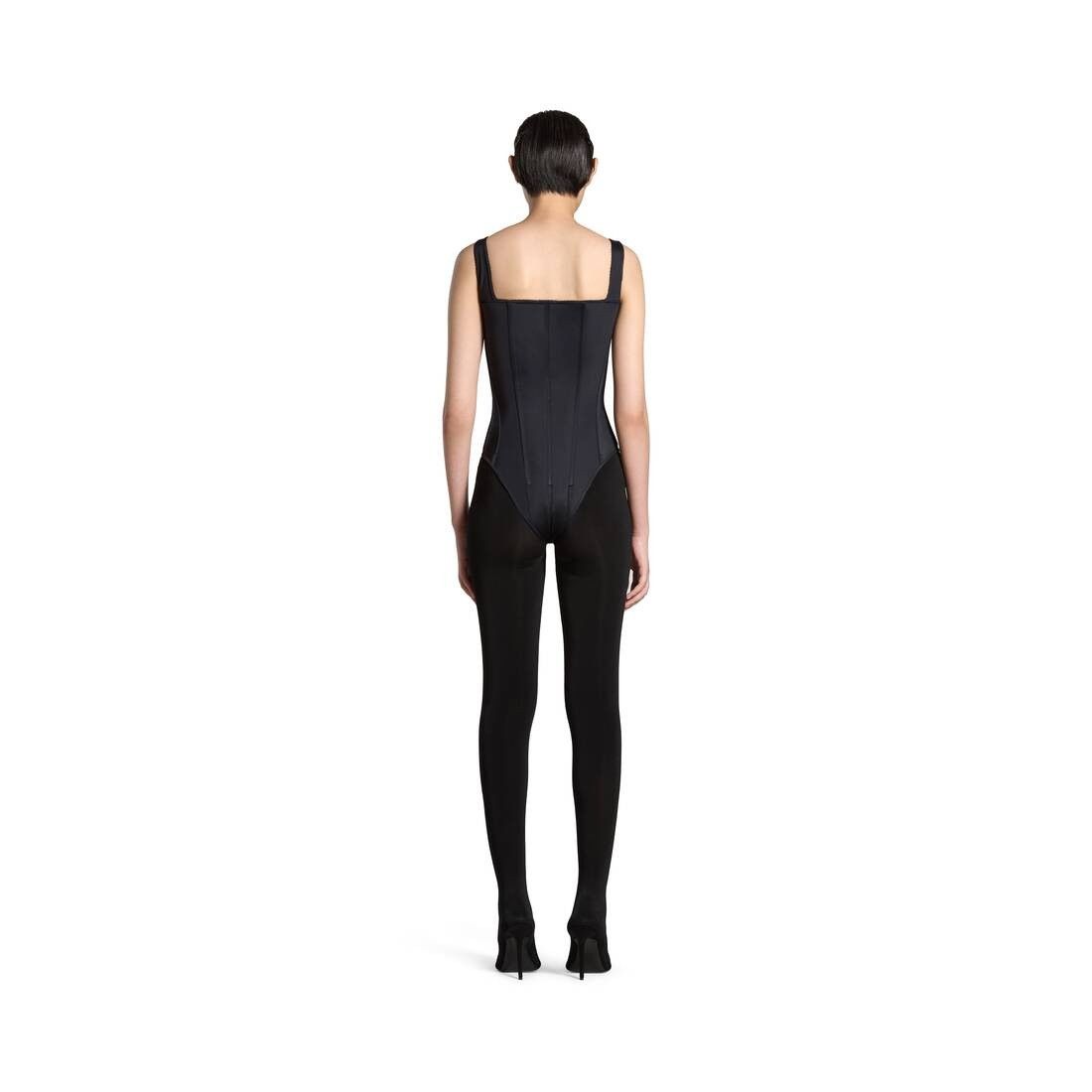 Balenciaga o1w1db10825 Corset Swimsuit in Black Size XL / US 12-14 / IT 48-50 - 4 Thumbnail