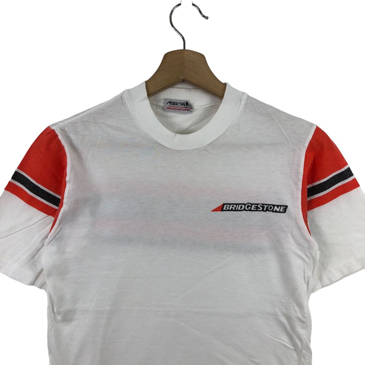 Vintage Vintage 80s BRIDGESTONE Racing T-Shirt Motosports Honda Y Size US S / EU 44-46 / 1 - 2 Thumbnail
