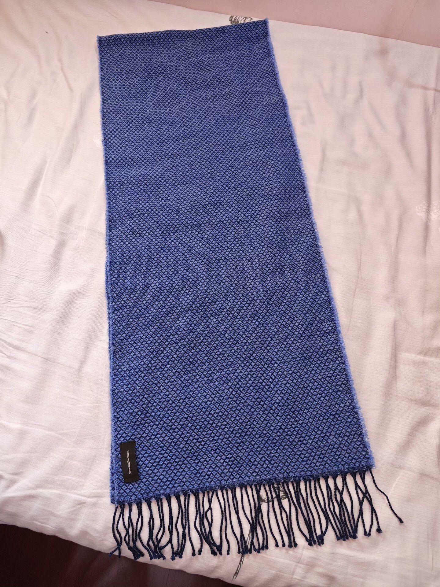 Ermenegildo Zegna Zegna Wool Scarf in Blue Tones Size ONE SIZE - 1 Thumbnail