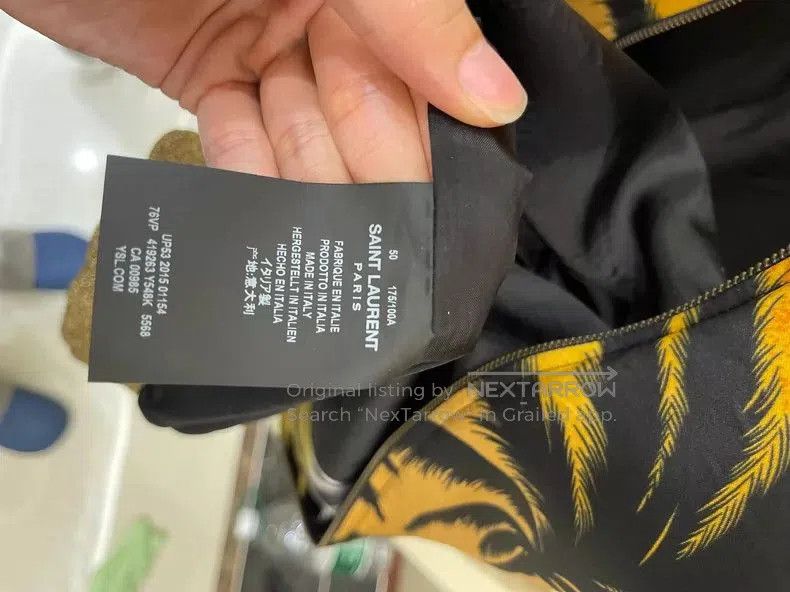 Saint Laurent Paris YSL Saint Laurent Silk Palm Tree Jacket. Size US L / EU 52-54 / 3 - 3 Thumbnail