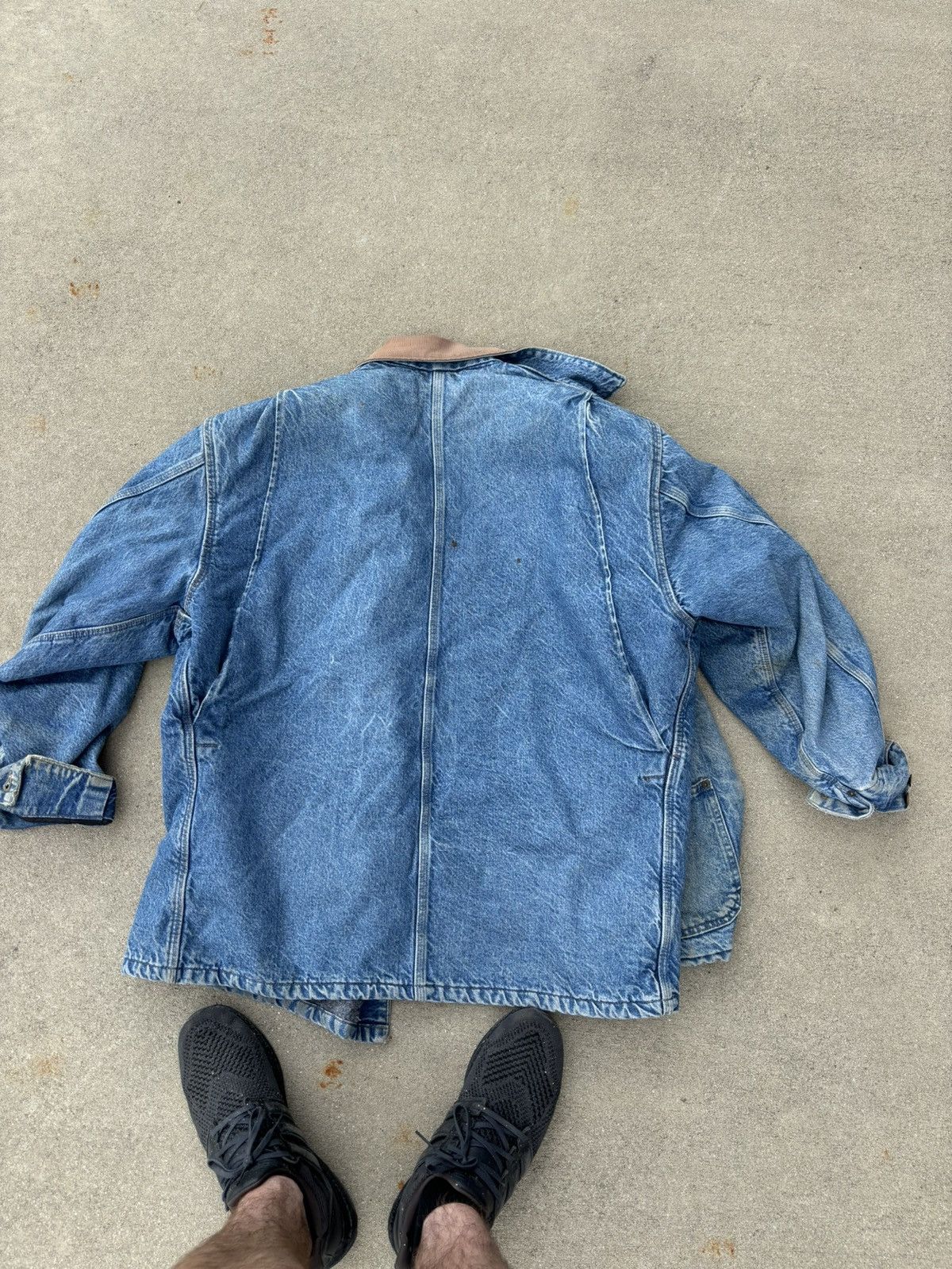 Carhartt × Japanese Brand × Vintage Vintage Carhartt Fleece lined Denim Jacket Size US XXL / EU 58 / 5 - 4 Thumbnail