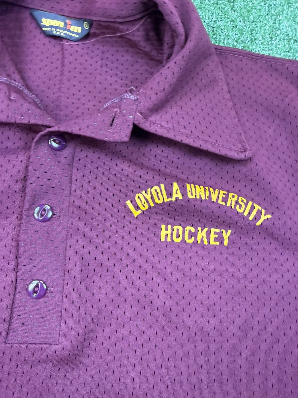 Vintage Vintage 1970s Loyola university hockey polo coach polo Size US L / EU 52-54 / 3 - 4 Thumbnail