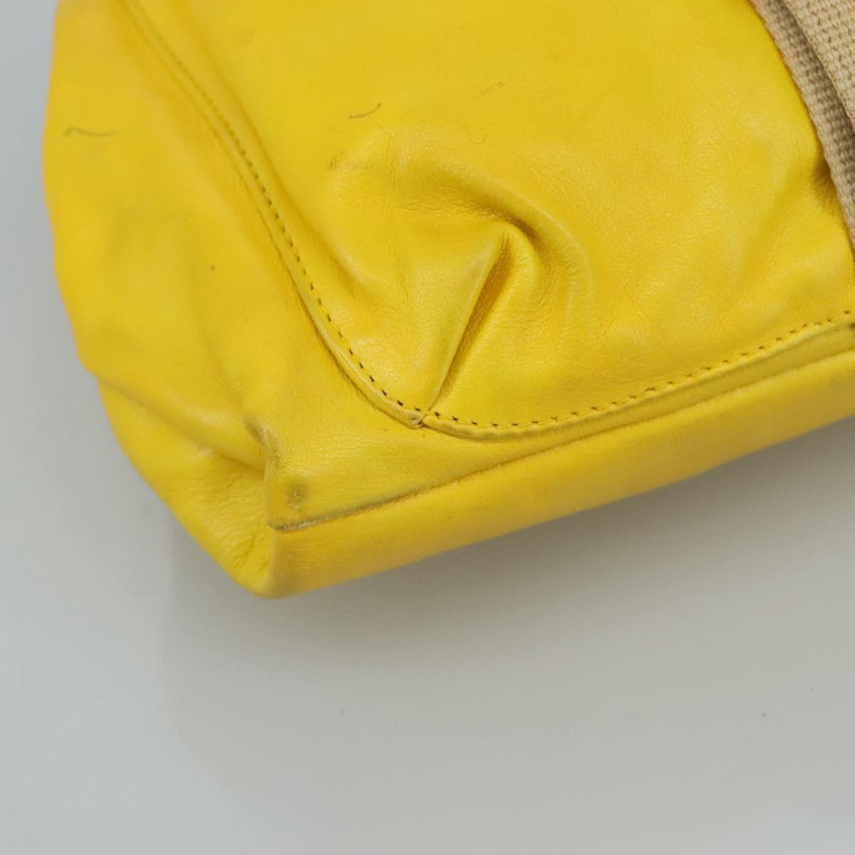 Miu Miu Miu Miu Shoulder Bag Leather Canvas Yellow Beige Size ONE SIZE - 14 Thumbnail