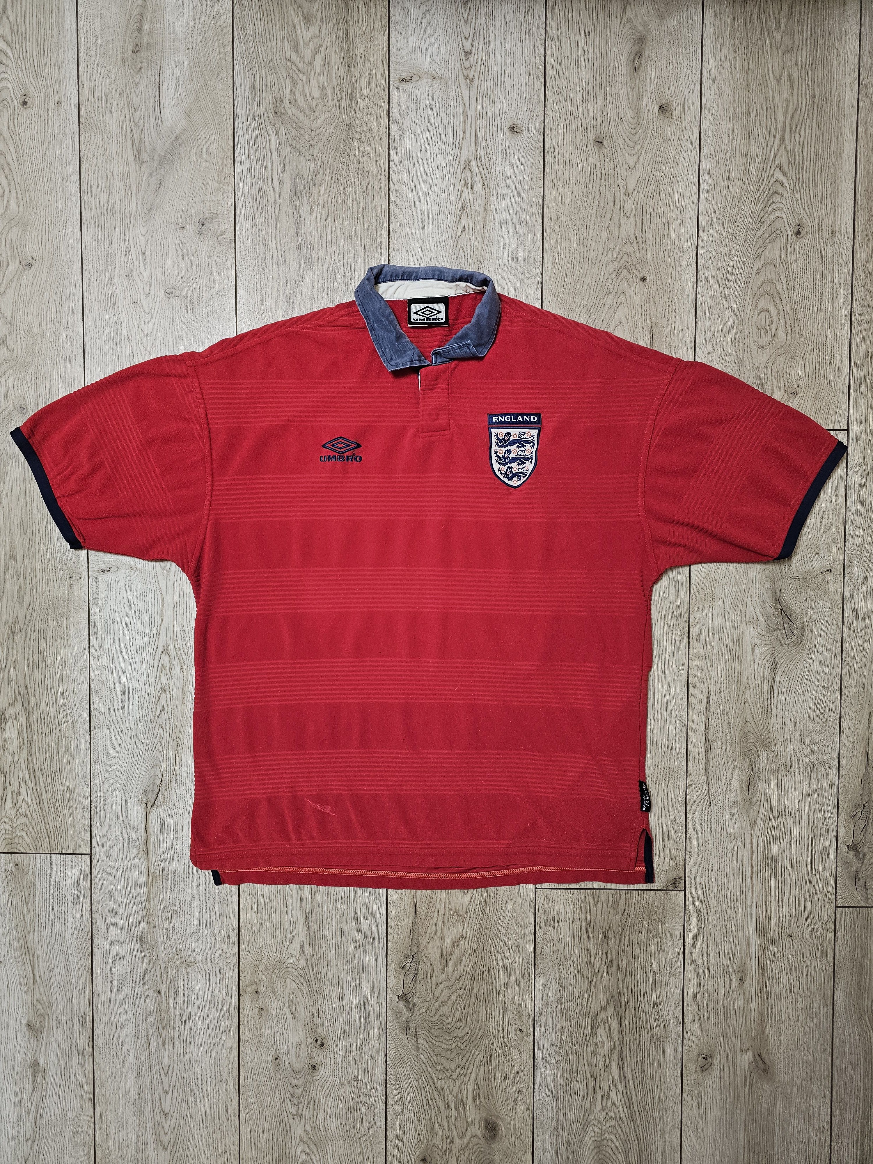 Vintage ENGLAND 1999 2001 VINTAGE AWAY FOOTBALL SHIRT SOCCER JERSEY Size US XL / EU 56 / 4 - 1 Thumbnail