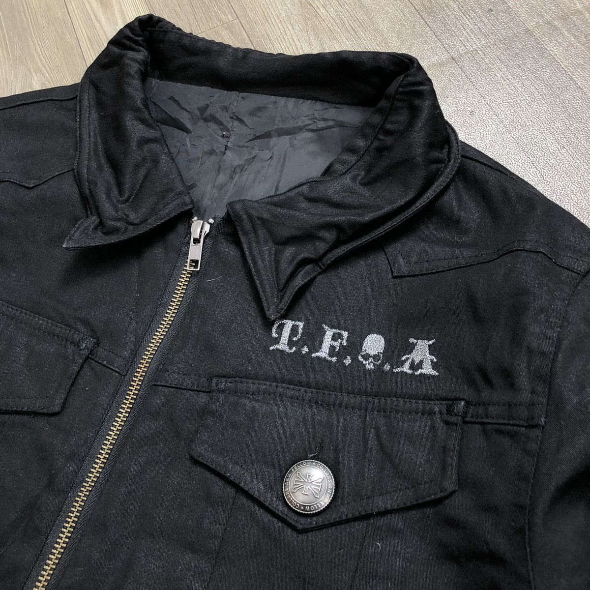 If Six Was Nine × Japanese Brand T.F.O.A Crown Cropped Skulls Head Work Jacket Lgb Goa Size US L / EU 52-54 / 3 - 5 Thumbnail