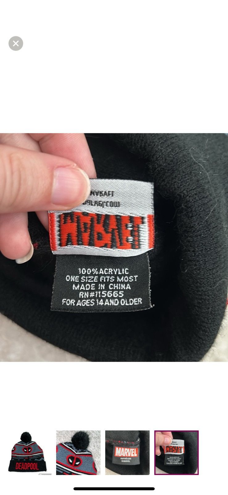 Marvel Comics Marvel comics Deadpool beanie Size ONE SIZE - 2 Thumbnail