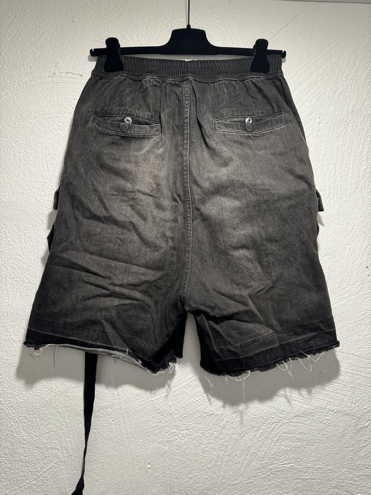 Rick Owens Cargobela Denim Shorts Dark Dust Size US 34 / EU 50 - 2 Thumbnail