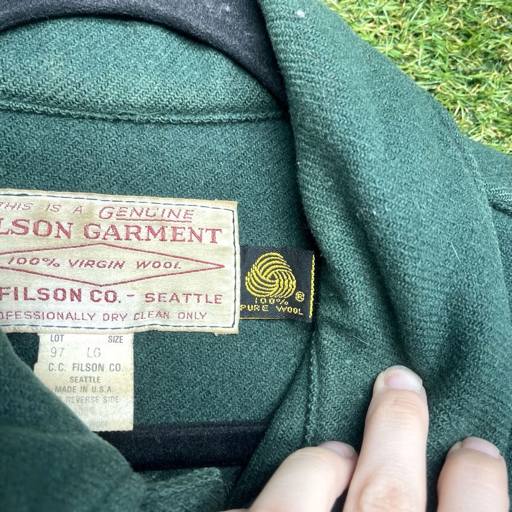 Filson VINTAGE Filson Cruiser Jacket Womens L Green Wool Canvas Button Long Sleeve Regular Coat/Outerwear Size L / US 10 / IT 46 - 5 Thumbnail