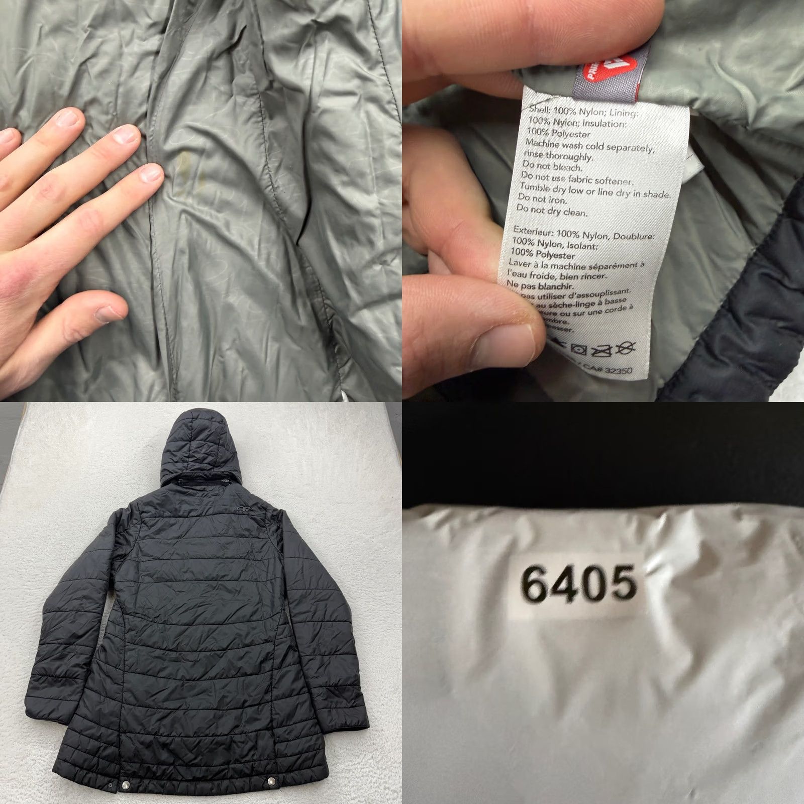 Outdoor Research Outdoor Research Womens Black Primaloft Quilted Hooded Puffer Jacket Medium Size M / US 6-8 / IT 42-44 - 8 Thumbnail