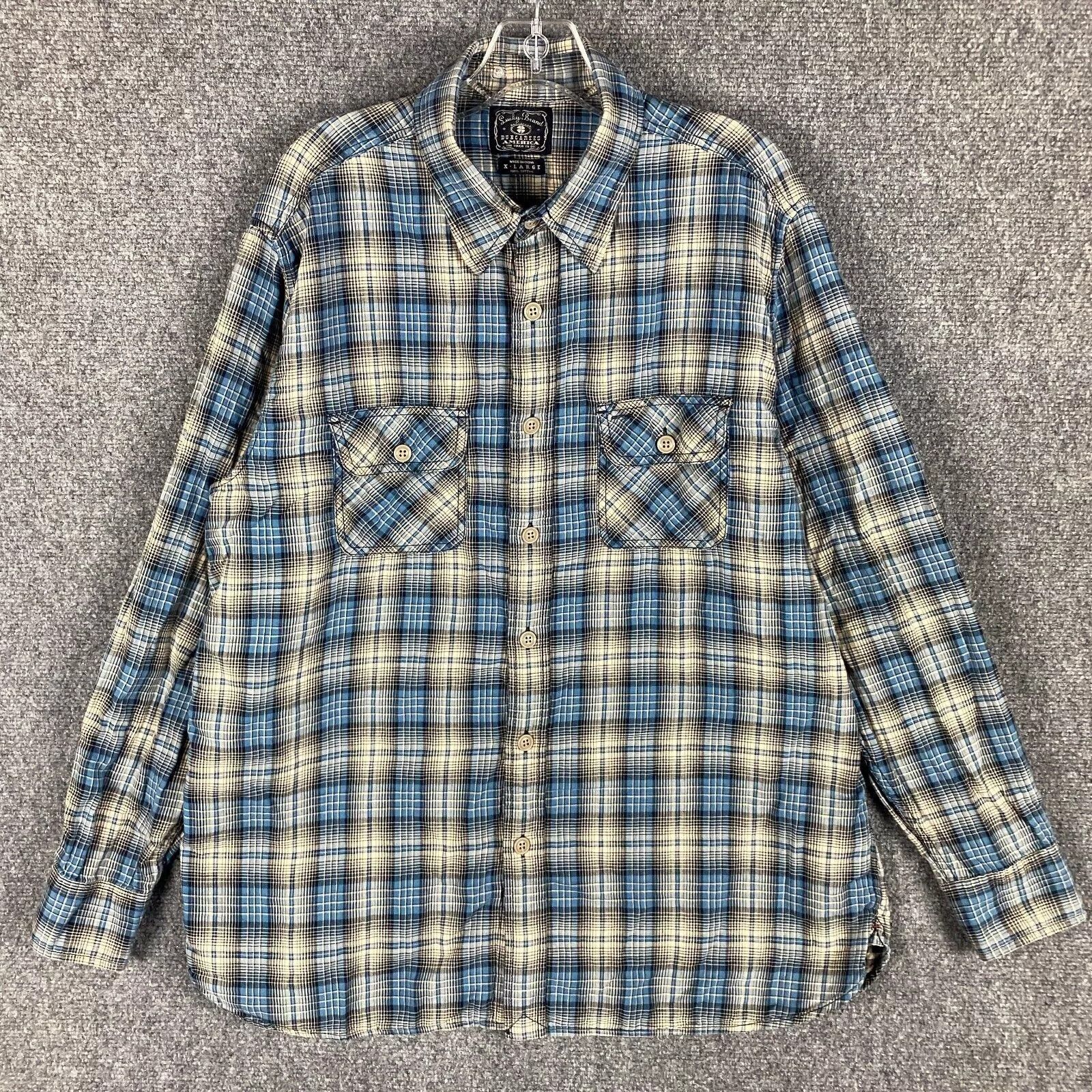 Lucky Brand Lucky Brand Shirt Men's XL Dungarees Plaid Long Sleeve Size US XL / EU 56 / 4 - 1 Thumbnail