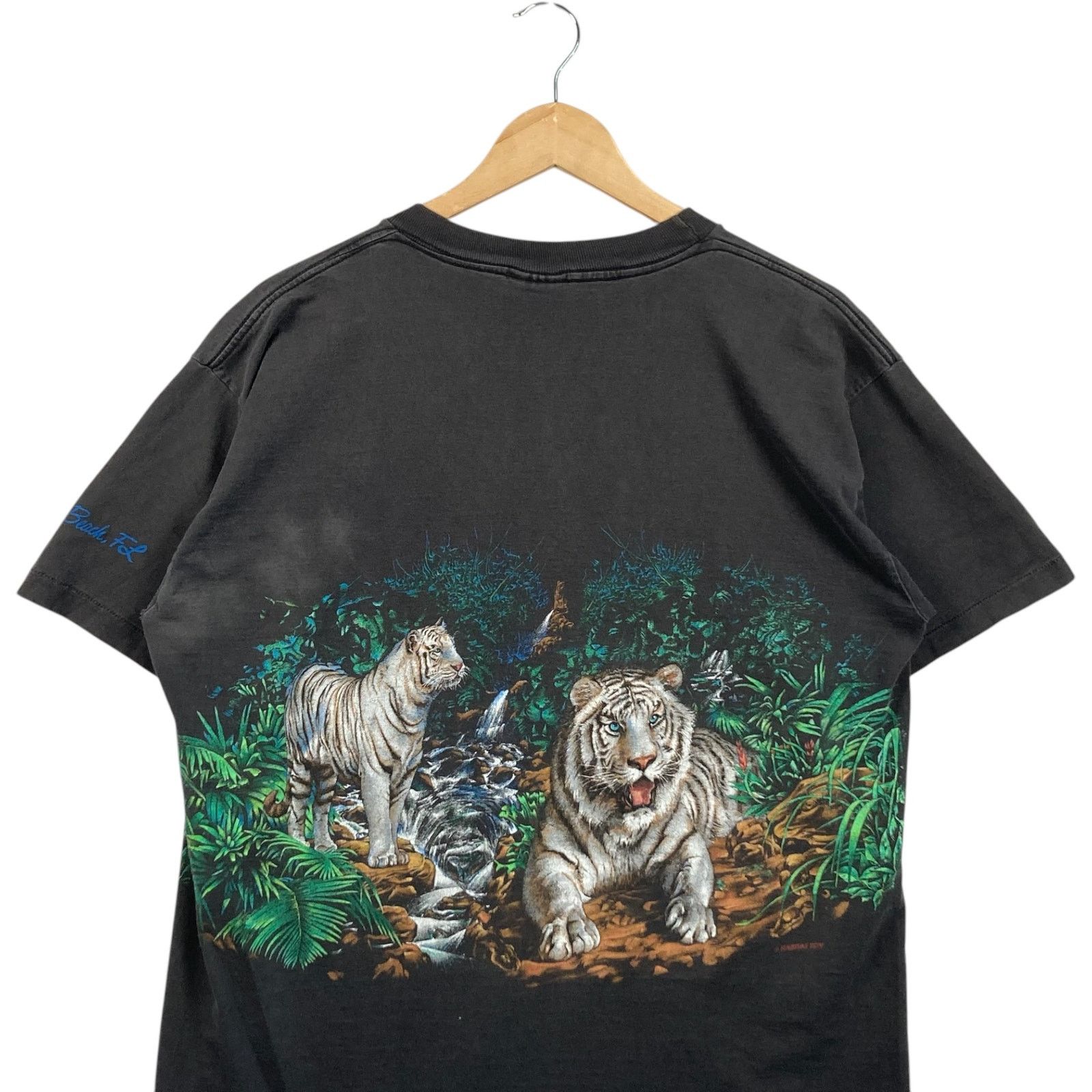Signal Sport Vintage White Tigers Melbourne Beach, FL Souvenir Tee L Size US L / EU 52-54 / 3 - 6 Thumbnail
