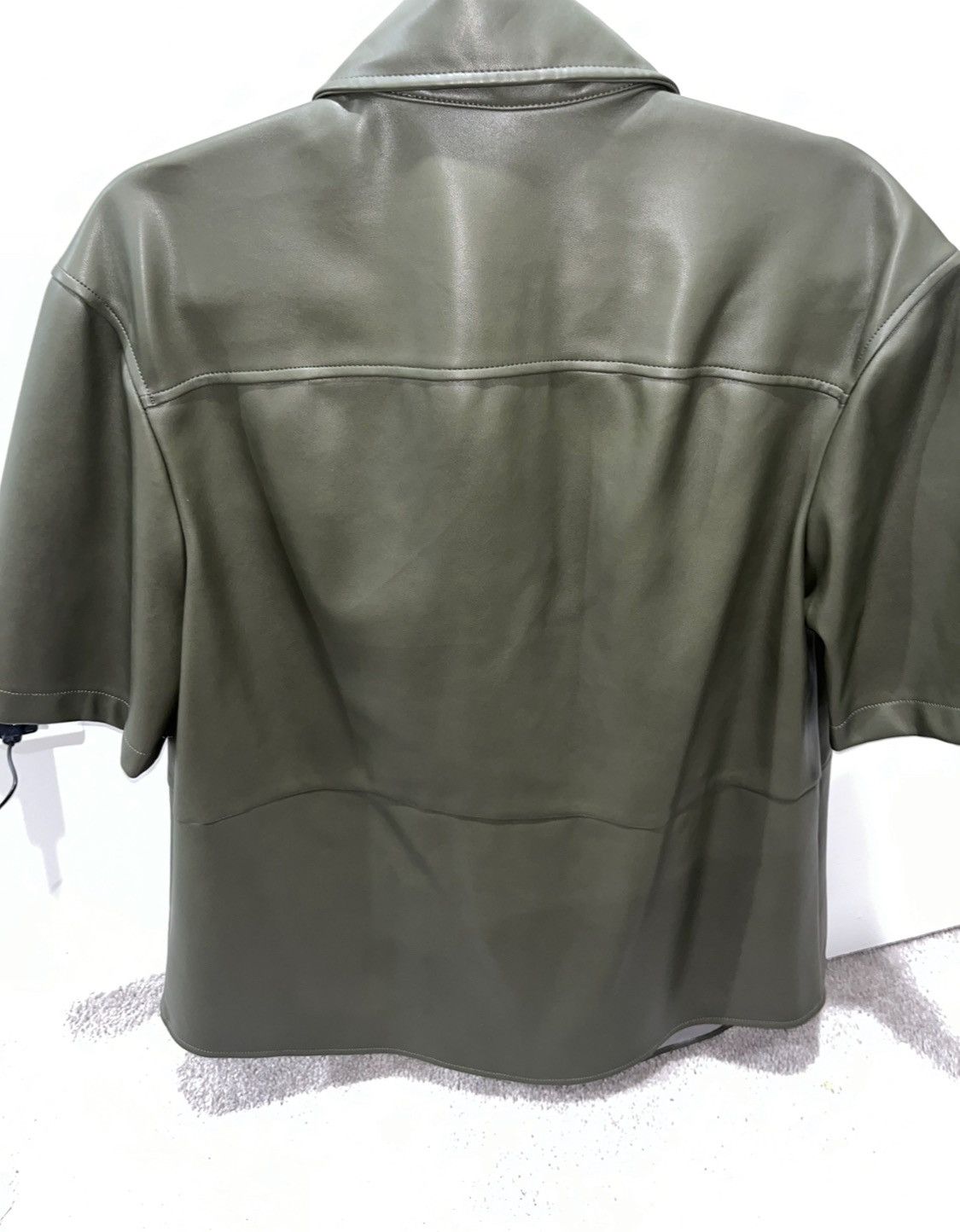 Zara Green faux leather shirt Size US S / EU 44-46 / 1 - 3 Thumbnail
