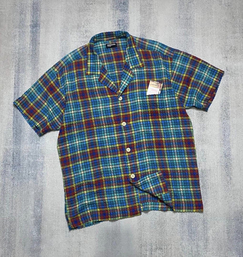 Missoni Vintage Missoni Plaid Shirt Size US L / EU 52-54 / 3 - 2 Thumbnail