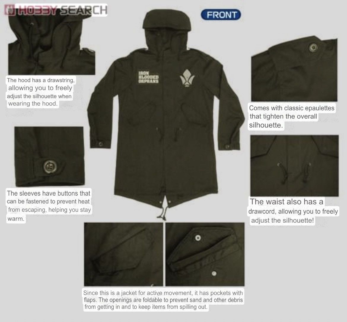 Anime Cospa X Mobile Suit Gundam: Iron-Blooded Orphans M-51 Jacket Size US M / EU 48-50 / 2 - 23 Thumbnail