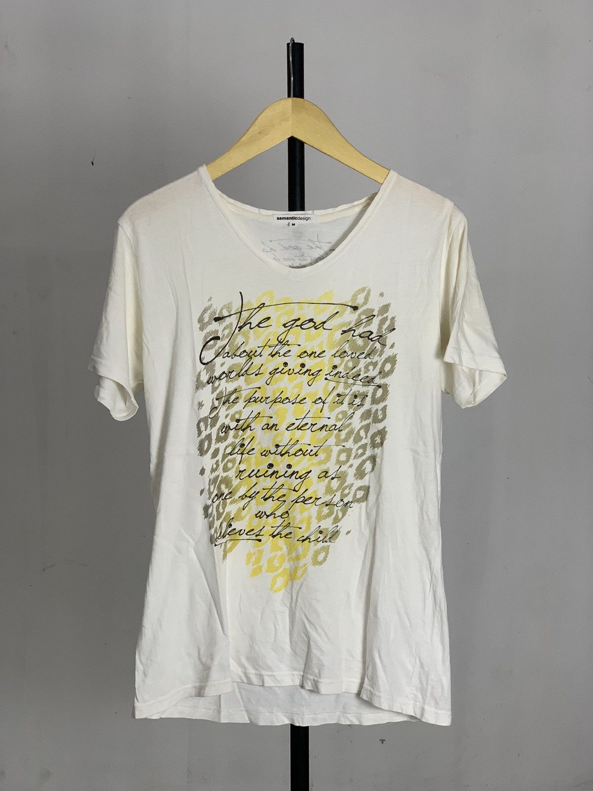 Hysteric Glamour Japanese Semantic Poem Script V Neck Tees Size US M / EU 48-50 / 2 - 1 Thumbnail