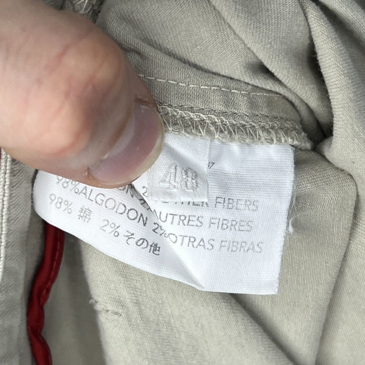 Prada Prada Shorts Bermuda Denim Jeans Red Logo Stripe Beige Size US 32 / EU 48 - 11 Thumbnail