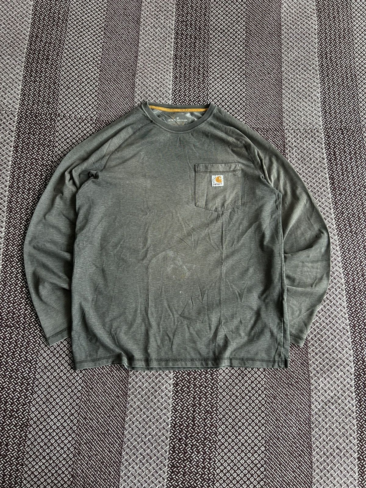 Carhartt Vintage Carhartt Distressed Faded Streetwear Long Sleeve Tee Size US M / EU 48-50 / 2 - 1 Thumbnail