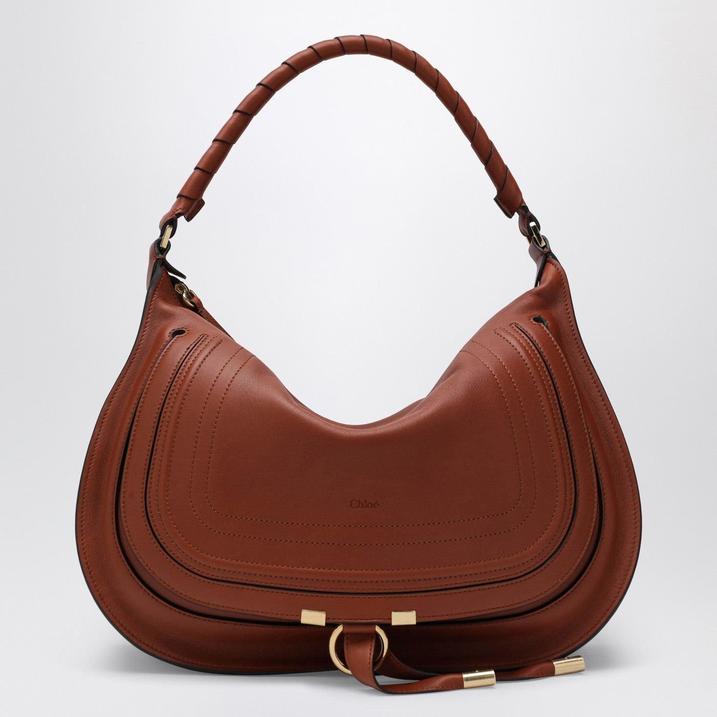 Chloe Chloe Brown Leather Marcie Shoulder Bag Size ONE SIZE - 1 Thumbnail