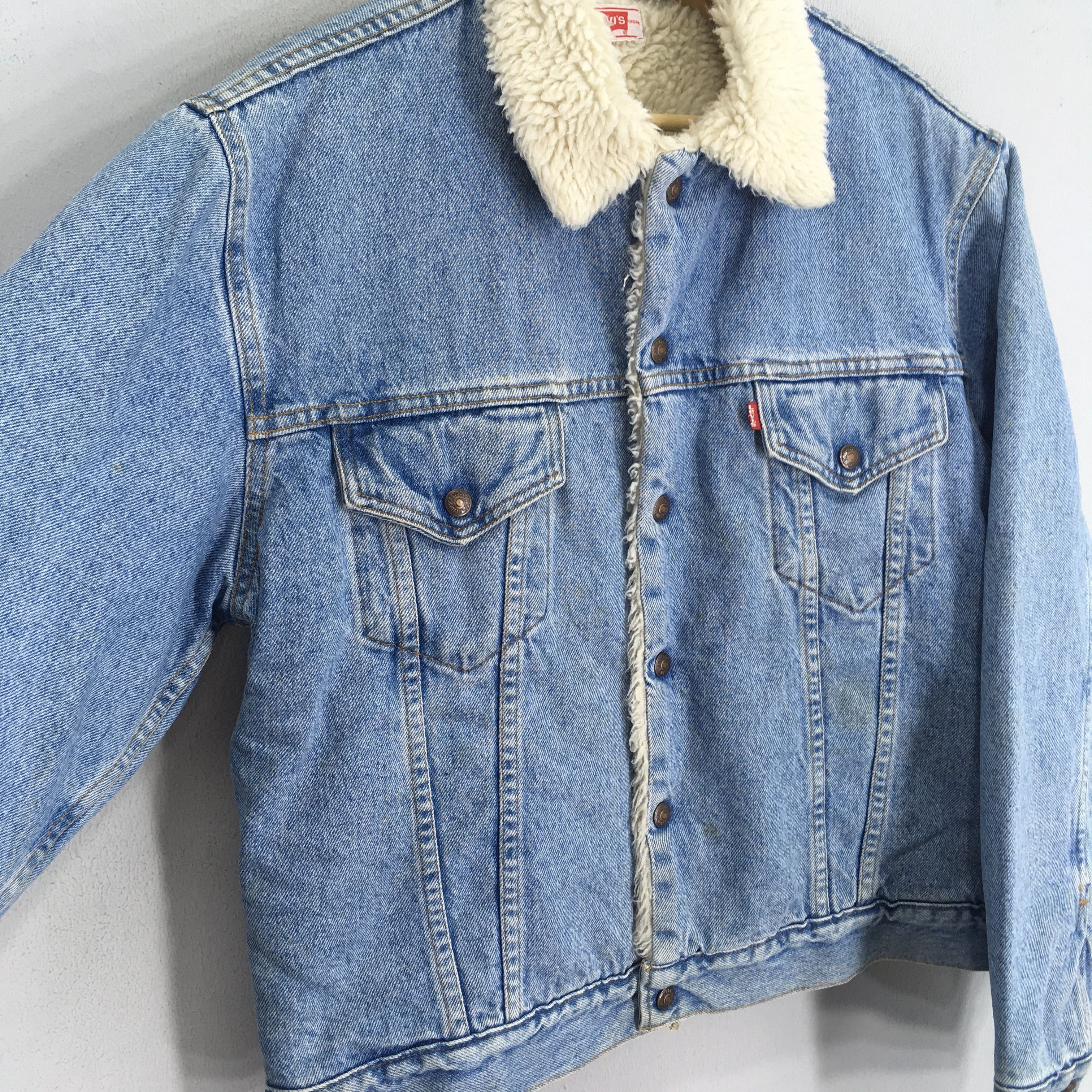 Levi's Vintage 90s Levi's Denim Jacket Jeans Trucker Sherpa Size US M / EU 48-50 / 2 - 10 Thumbnail