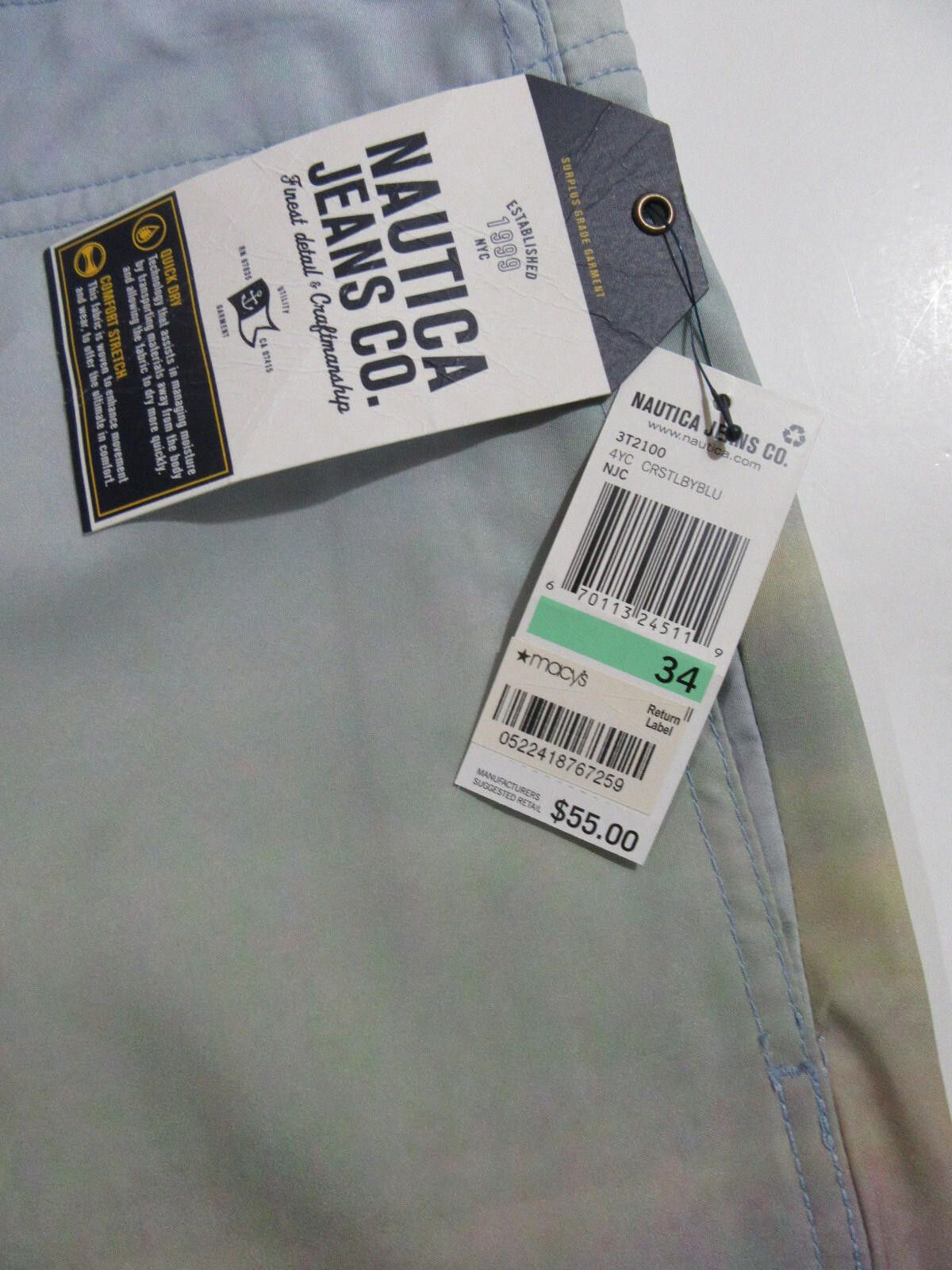 Nautica Nautica Mens Board Shorts Swim Trunks Tropical Print 34 NWT Size US 32 / EU 48 - 6 Thumbnail
