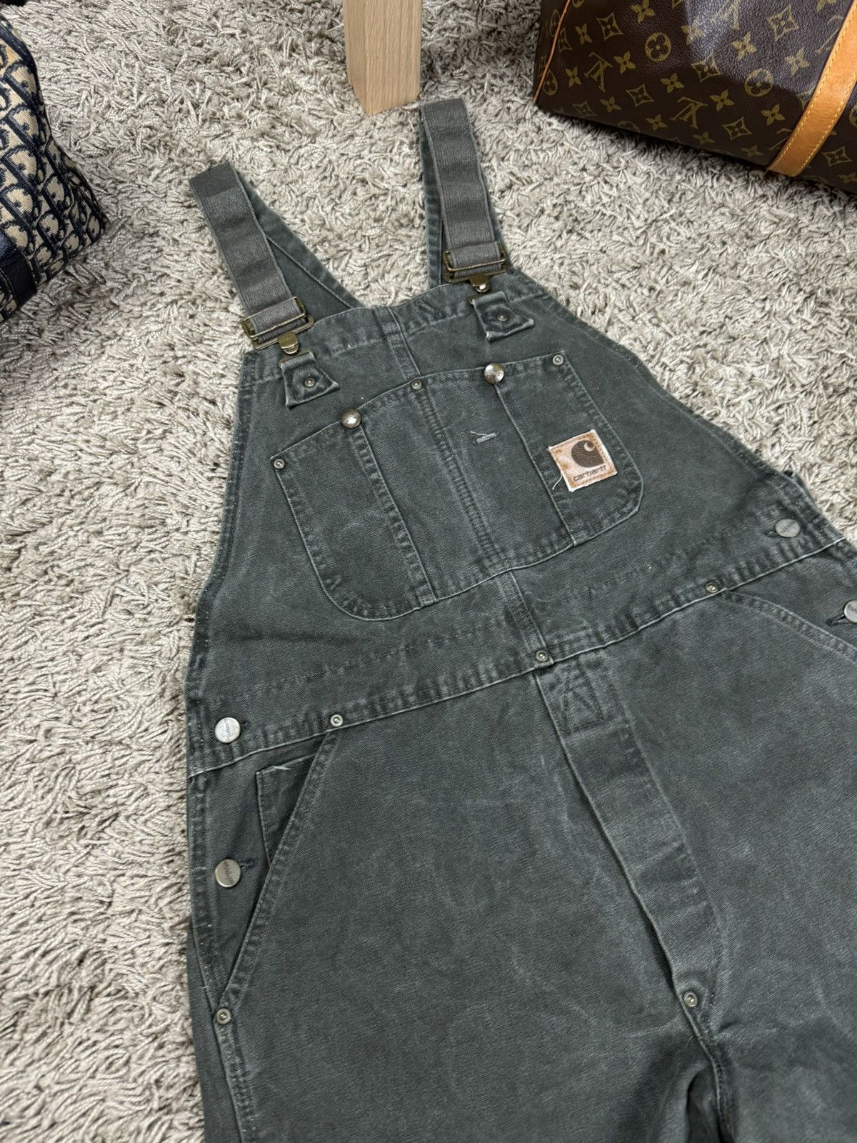 Carhartt × Vintage Vintage overall jeans Carhartt original casual skate item Size US 39 - 2 Thumbnail