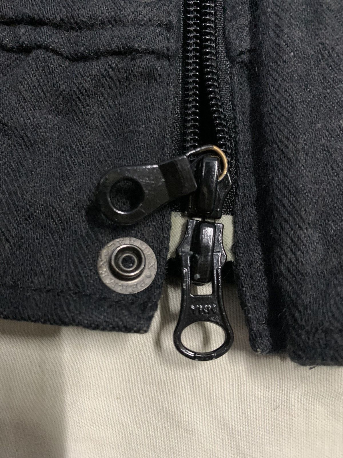 14th Addiction Vintage Michel Klein Homme Paris Denim FauxFur Hooded Jacket Size US M / EU 48-50 / 2 - 11 Thumbnail