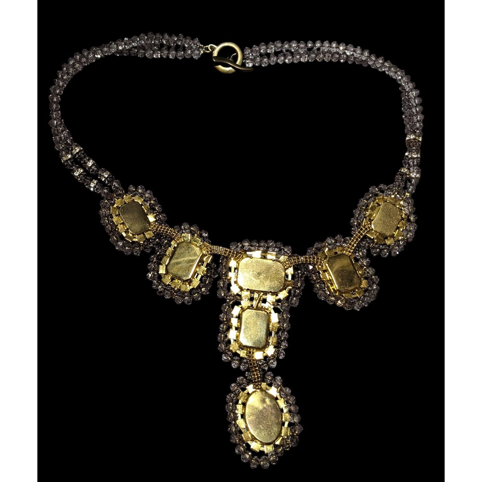Other Vintage Glam Chunky Gemmed Statement Necklace Size ONE SIZE - 2 Thumbnail