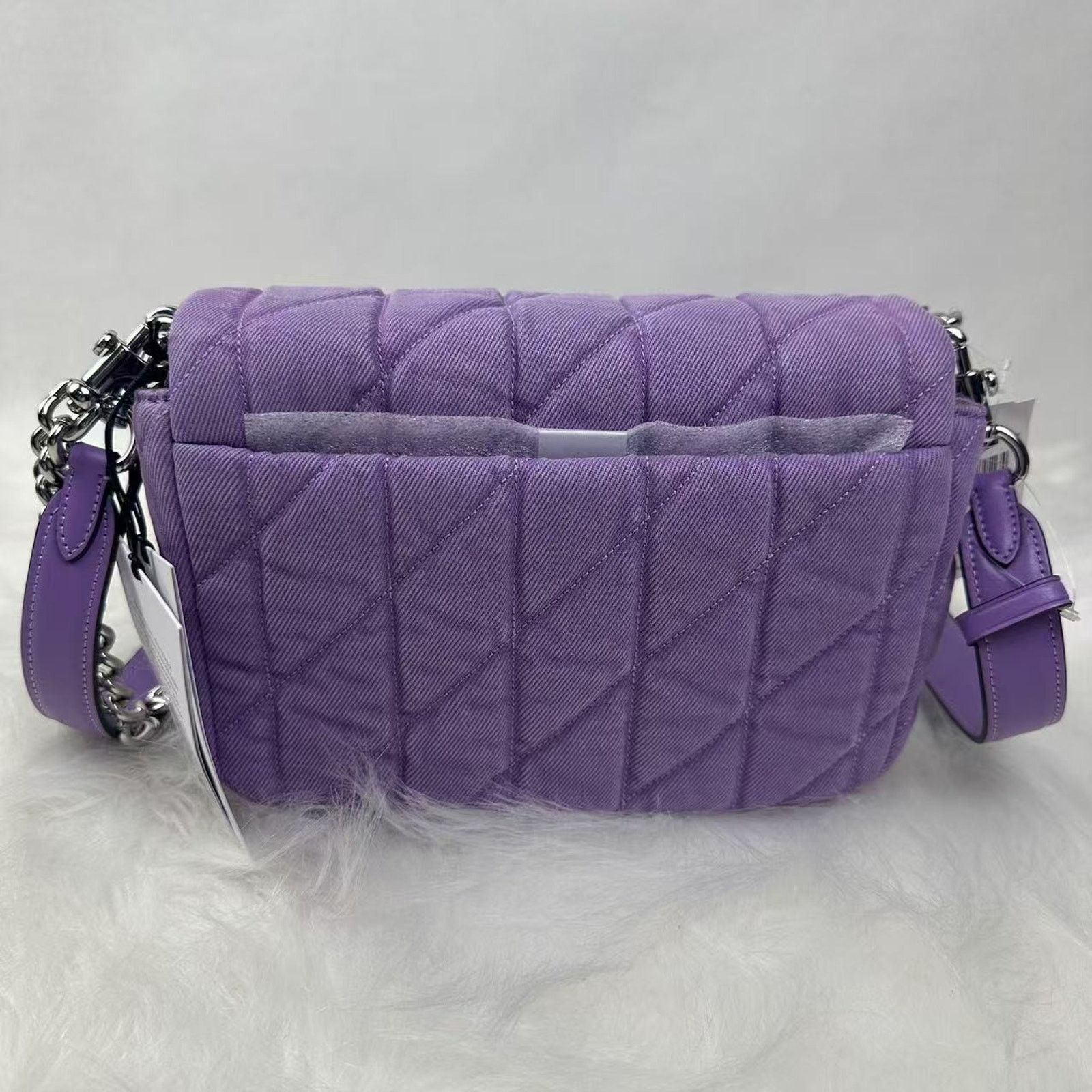 Coach Coach Quinn Shoulder/Crossbody Denim Leather/Silver/Iris NEW Size ONE SIZE - 4 Thumbnail