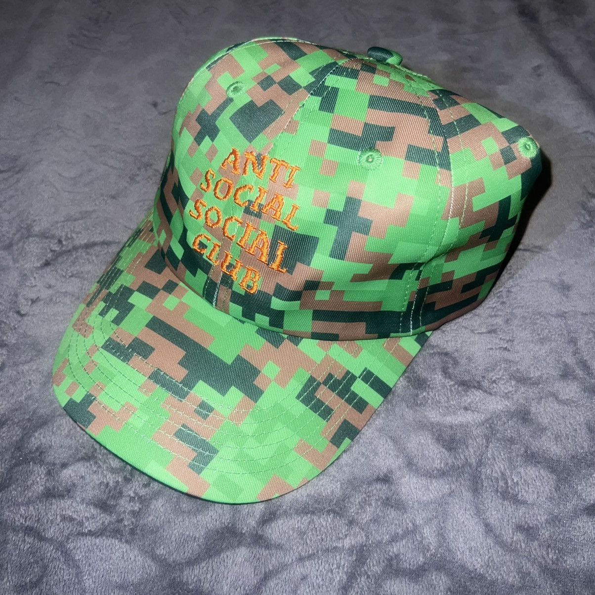 Anti Social Social Club NEW Minecraft x Anti Social Social Club Pixel Camo 6P Hat Size ONE SIZE - 1 Thumbnail