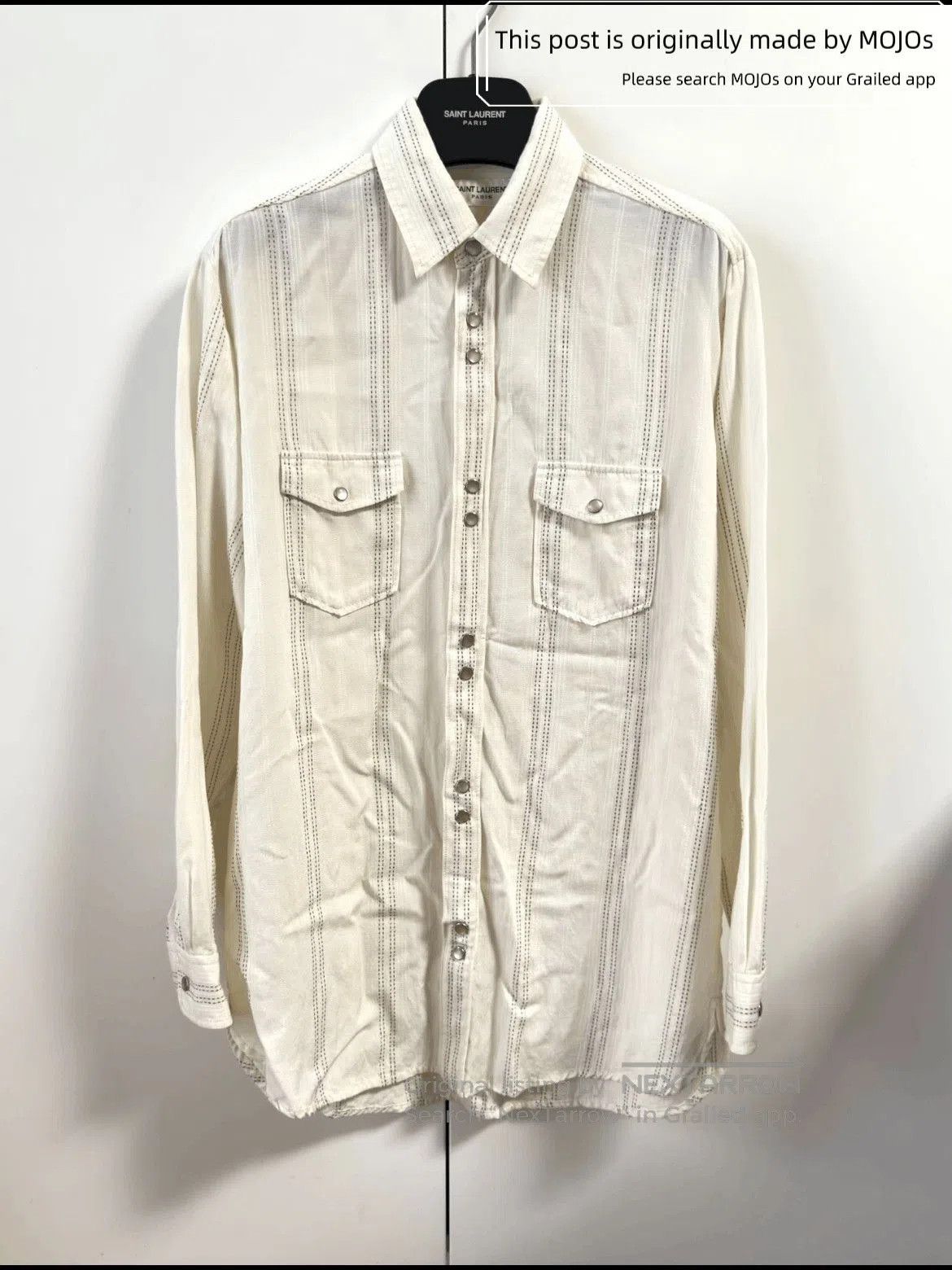 Saint Laurent Paris Saint Laurent Paris Metal Lining Shirt. Size US S / EU 44-46 / 1 - 1 Thumbnail