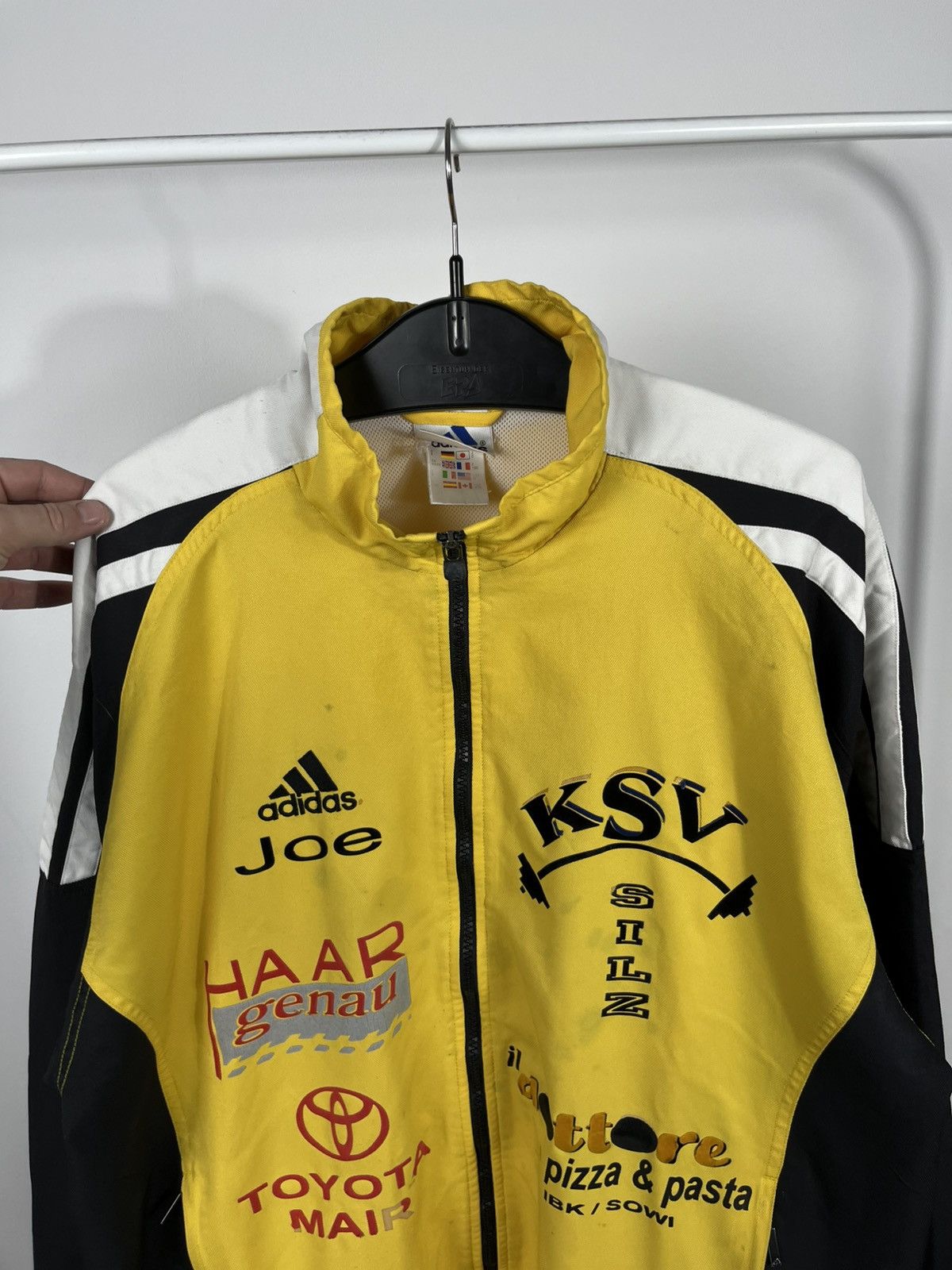Adidas Vintage Adidas Yellow Black Team Zip Up Jacket Size US M / EU 48-50 / 2 - 5 Thumbnail